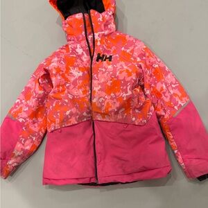 Helly Hansen Kids Vibrant Pink and Orange Puffer Jacket